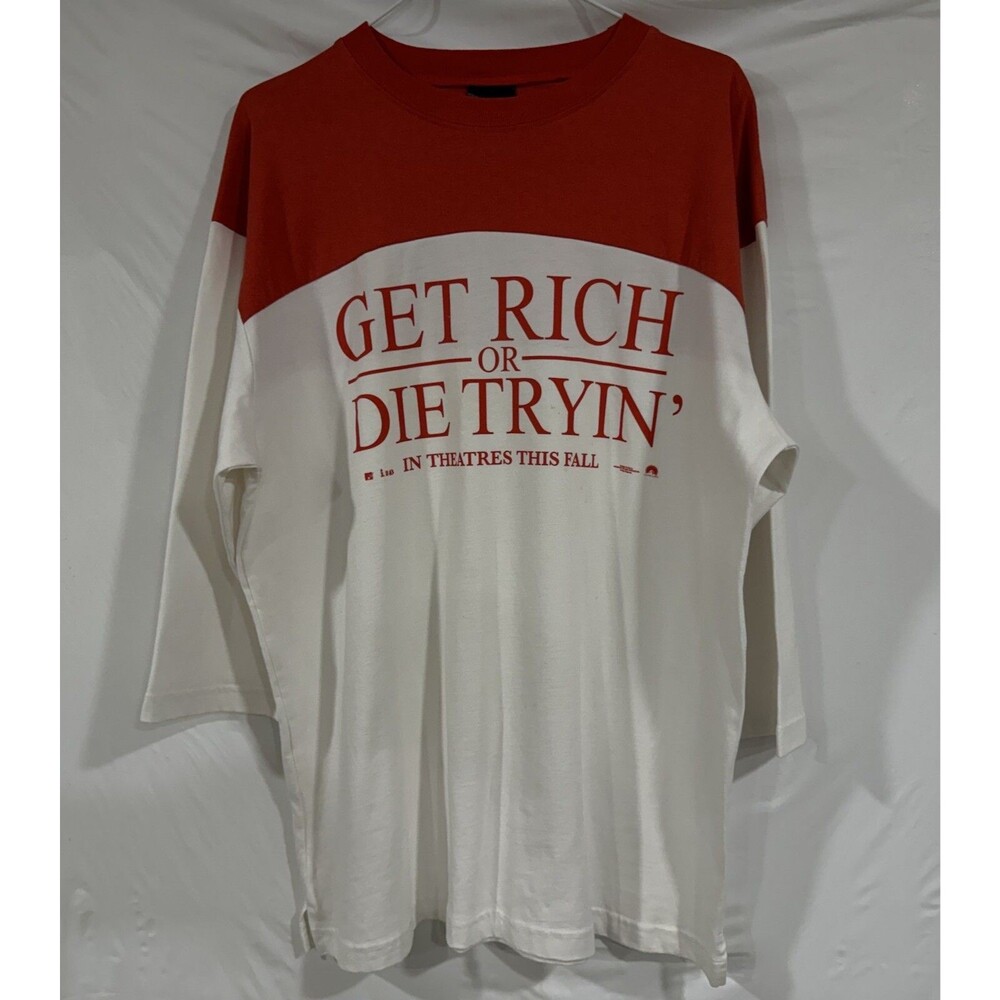 50 Cent Get Rich Or Die Trying Movie Promo Raglan T Shirt Mens Large Made In USA